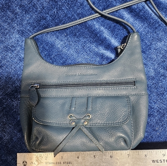 Stone Mountain Blue Leather Small Crossbody Bag - Picture 2 of 5